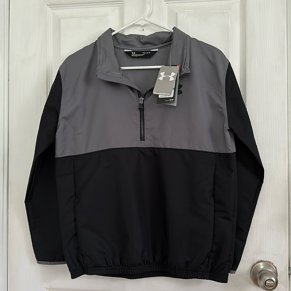 Brand new boys under armour wind breaker quarter zip